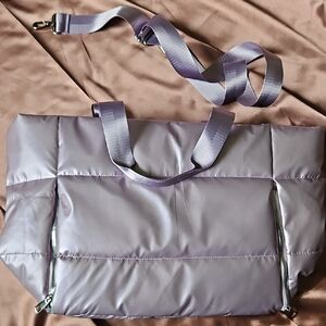 Zenana Outfitters Purple Quilted Tote Bag